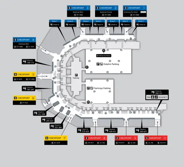 Miami airport Map